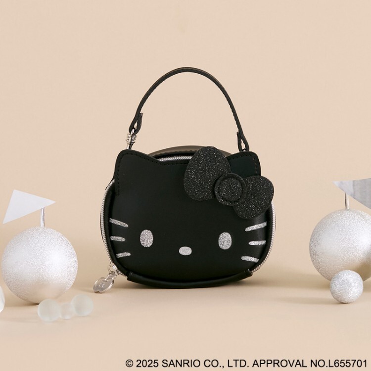 2 125 BLACK ver. ハローキティ × ブリルミー ズボラに優しいミニコスメポーチ 送料390円