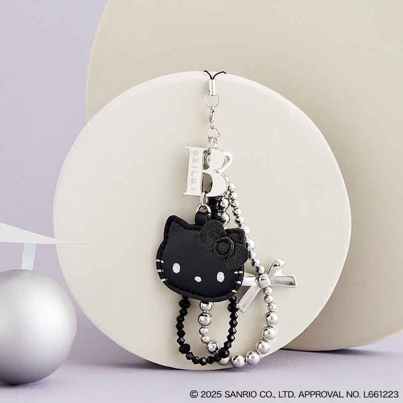1 50 ハローキティ×ブリルミー BLACK ver. ミラー付きビーズストラップ 送料180円