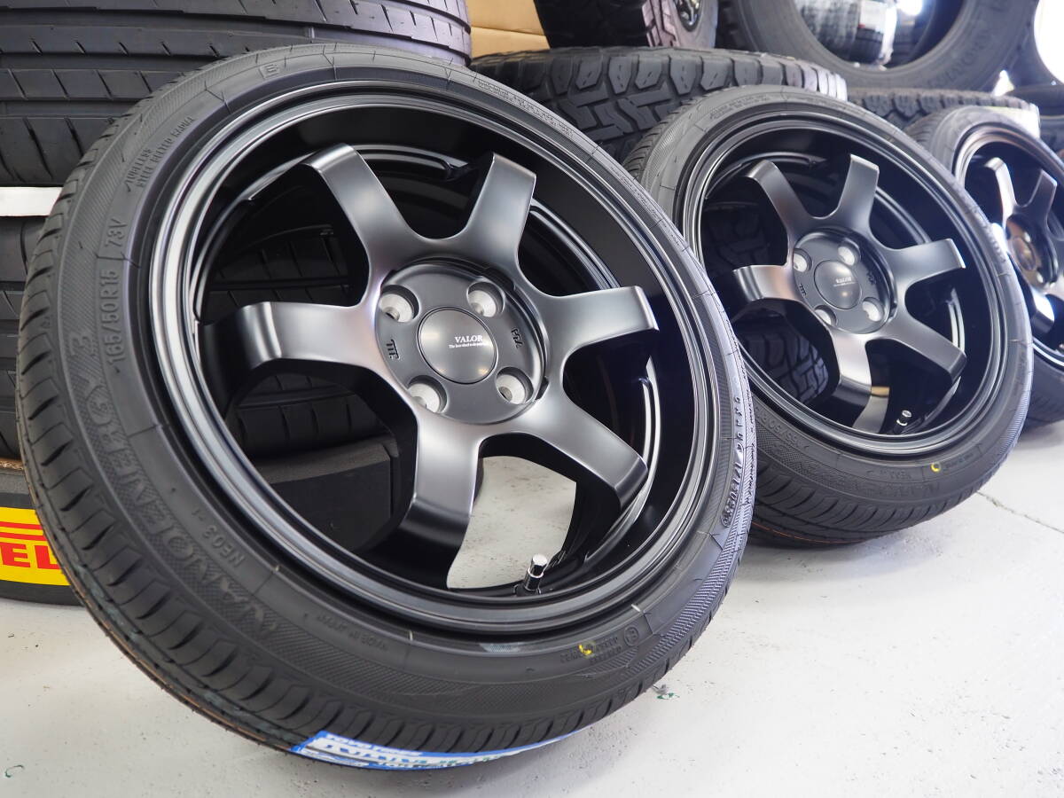 軽量 コンケイブ カスタム 引っ張り 15inch 4-100 6.5J+38 MB ヨコハマ エコスE31 165/50R15 軽トラ 軽自動車 軽バン ワゴンR ムーヴ