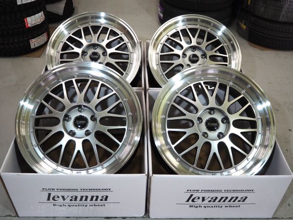 深リム メッシュ levanna V10-EX FFT 19inch 5H114.3 8.5J+42 クラウン マジェスタ マークX カムリ アルファード ヴェルファイア