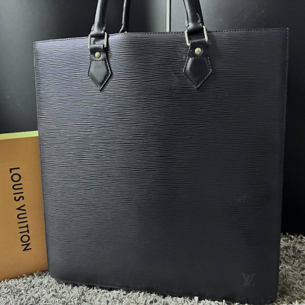 【極美品】 ルイヴィトン LOUIS VUITTON サックプラ ビジネスバッグ ハンドバッグ 手提げ A4 PC 書類鞄 エピ レザー メンズ ブラック