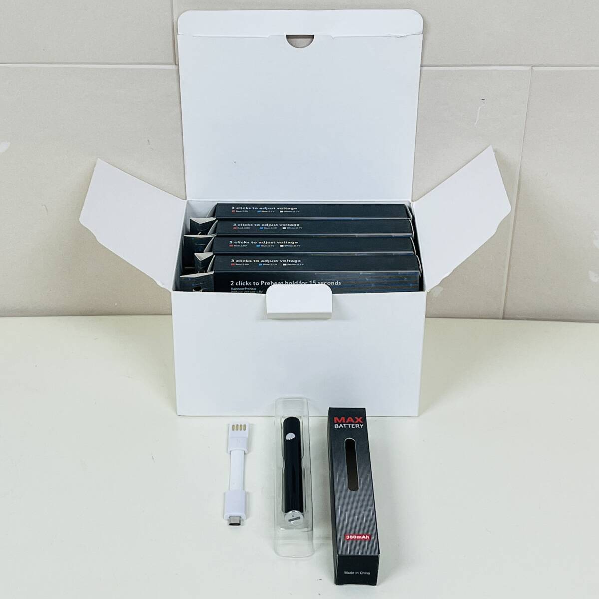 未使用品 箱付 1個 訳あり / MAX BATTERY マックスバッテリー 380mAh 510規格 ペン型 VAPE CBD べイプ バッテリー ヴェポライザー 510