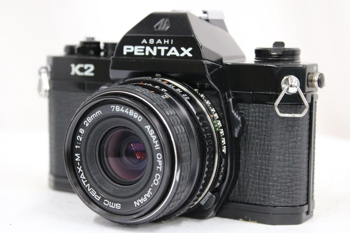 【返品保証】 ペンタックス Pentax K2 ブラック PENTAX-M 28mm F2.8 ボディレンズセット e14941