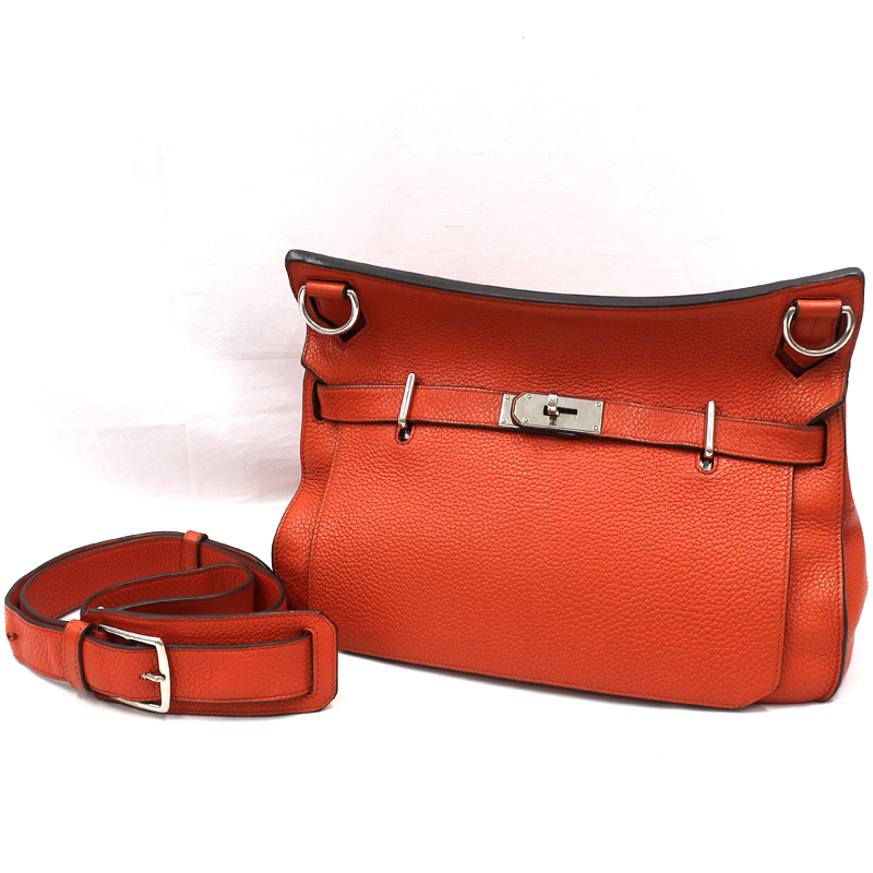 【美品】HERMES／エルメス　ジプシエール34　トリヨンクレマンス　オレンジ　□N刻印　ショルダーバッグ　800040185