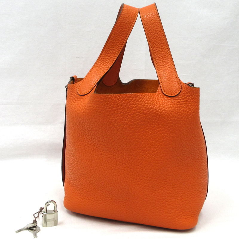 【美品】HERMES／エルメス　ピコタンロックPM　トリヨンクレマンス　フー　□R刻印　ハンドバッグ　800050034