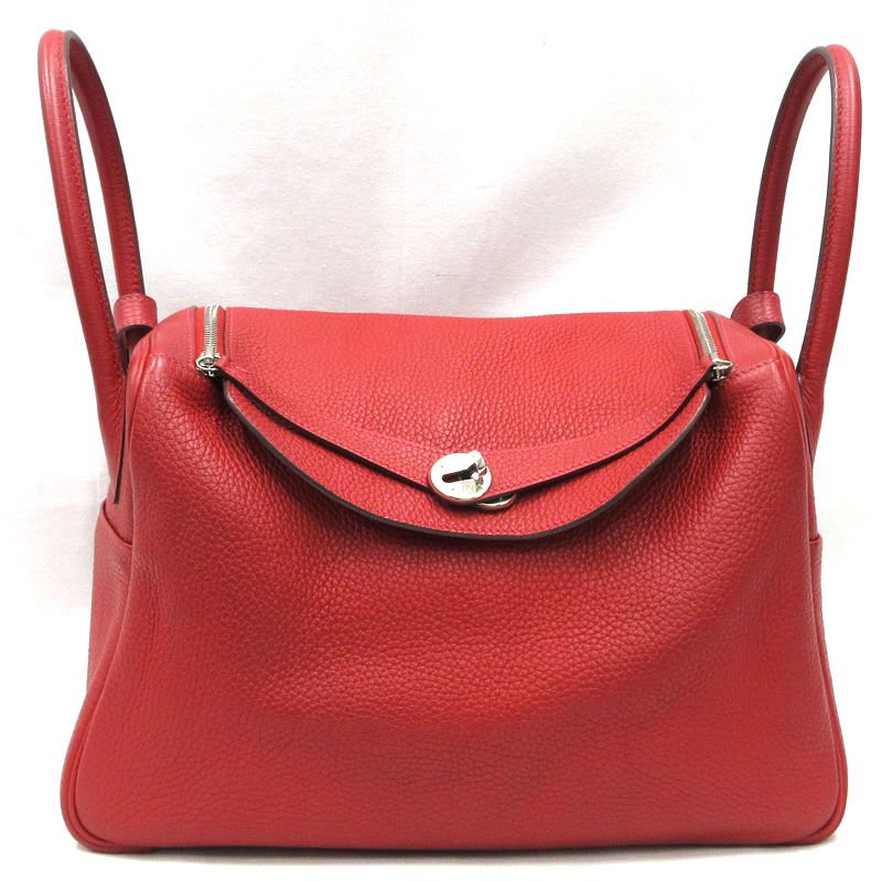 【美品】HERMES／エルメス　リンディ34　トリヨンクレマンス　ルージュカザック　□Q刻印　ショルダーバッグ　700090167