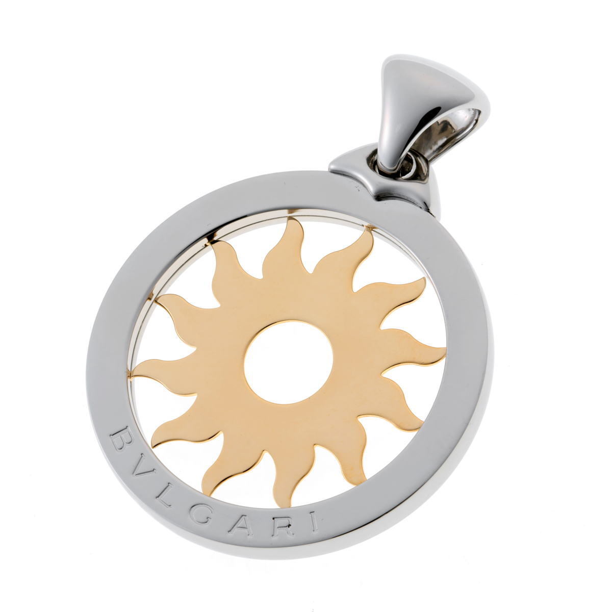 BVLGARI ブルガリ トンド サン ラージ ペンダント イエローゴールド / ステンレススチール 750YG / SS 2610013