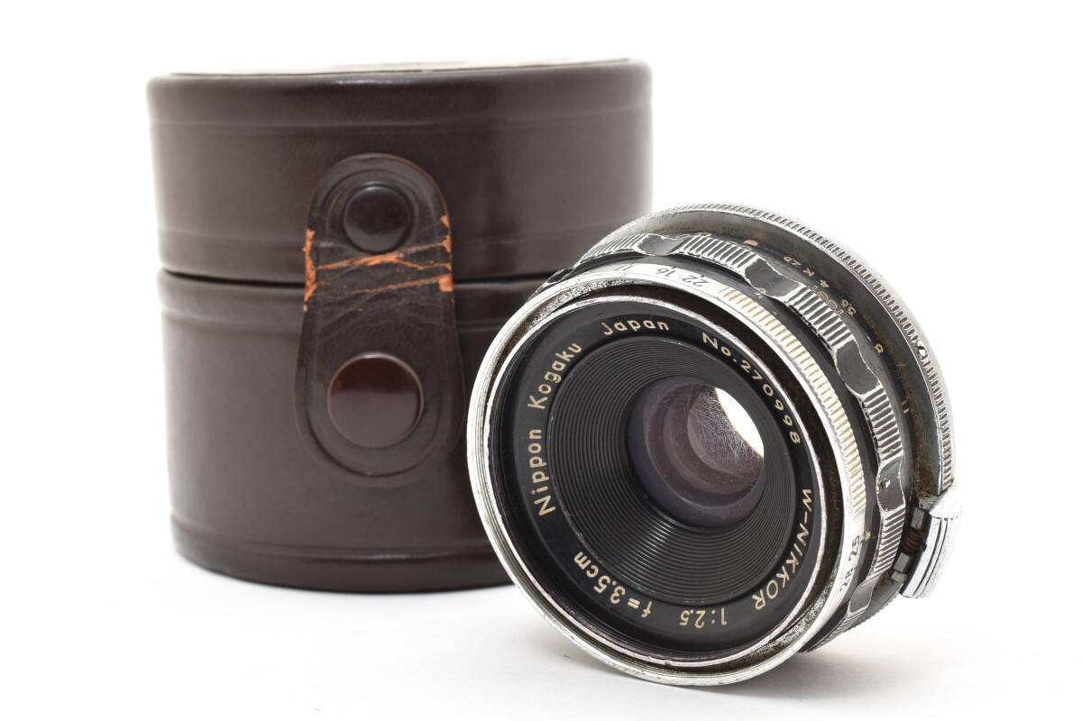 ニコン　Nikon W-NIKKOR 35mm F2.5 3.5cm 外絞り Sマウント 【ケース付き・動作確認済】 #9443 F.June.0726