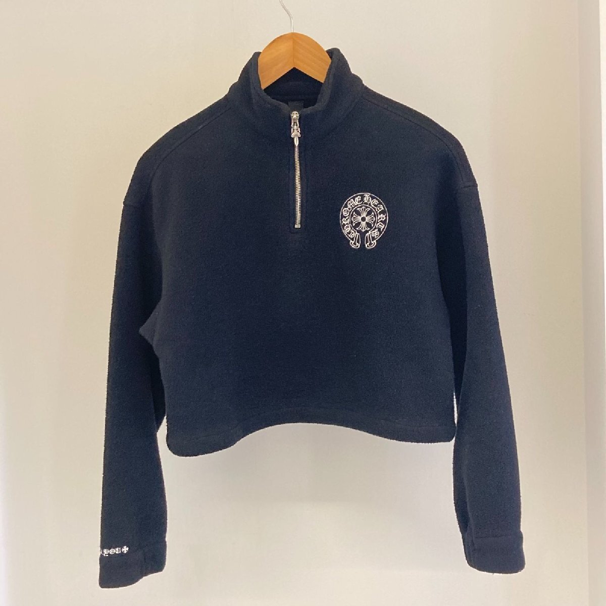 CHROME HEARTS(クロムハーツ)　ダガー　ハーフジップ　フリース　ブルゾン　SMALL　165/82A　ブラック