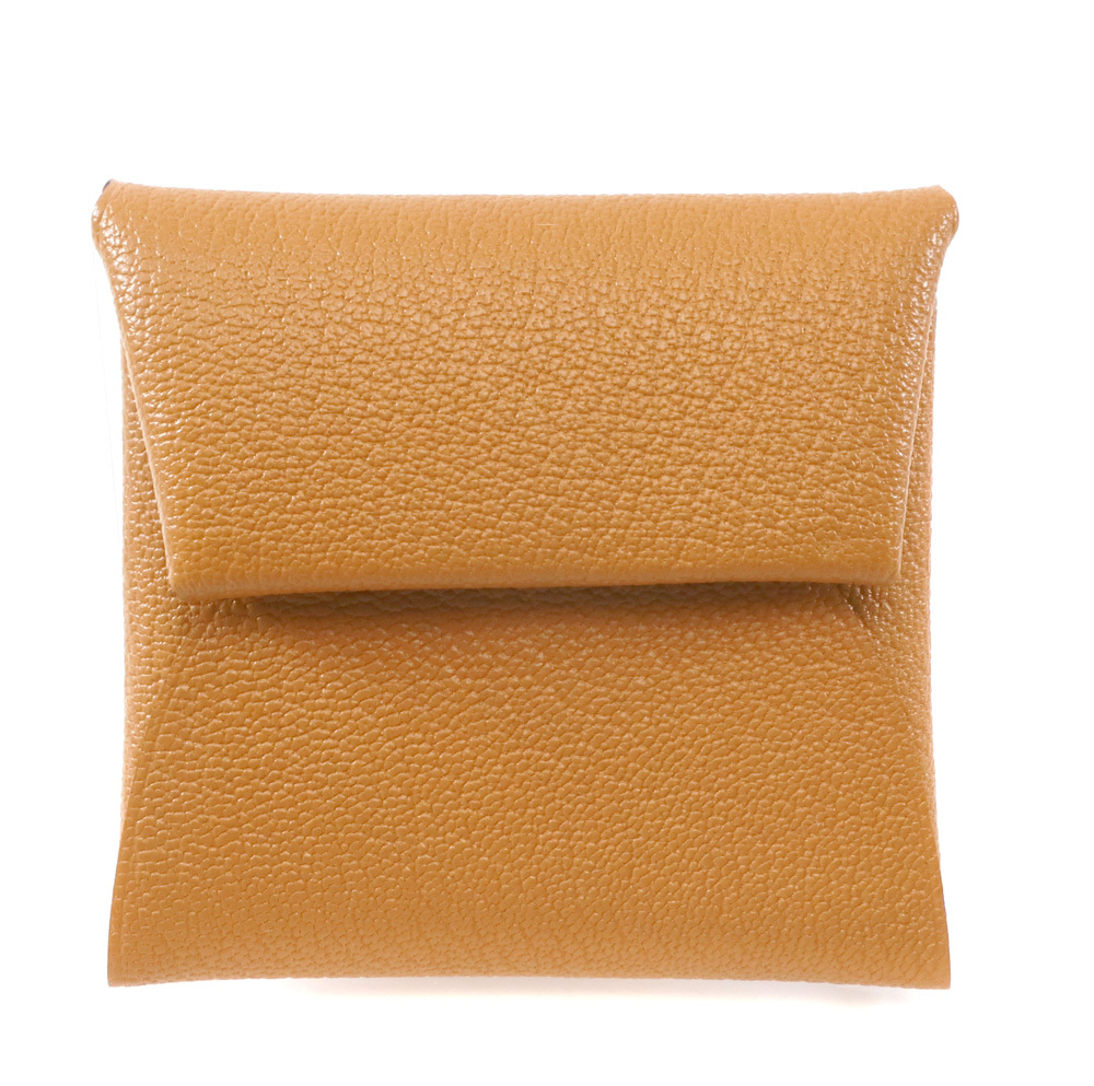 未使用 エルメス HERMES バスティア ヴェルソ バイカラー コインケース 小銭入れ ゴールド /34817