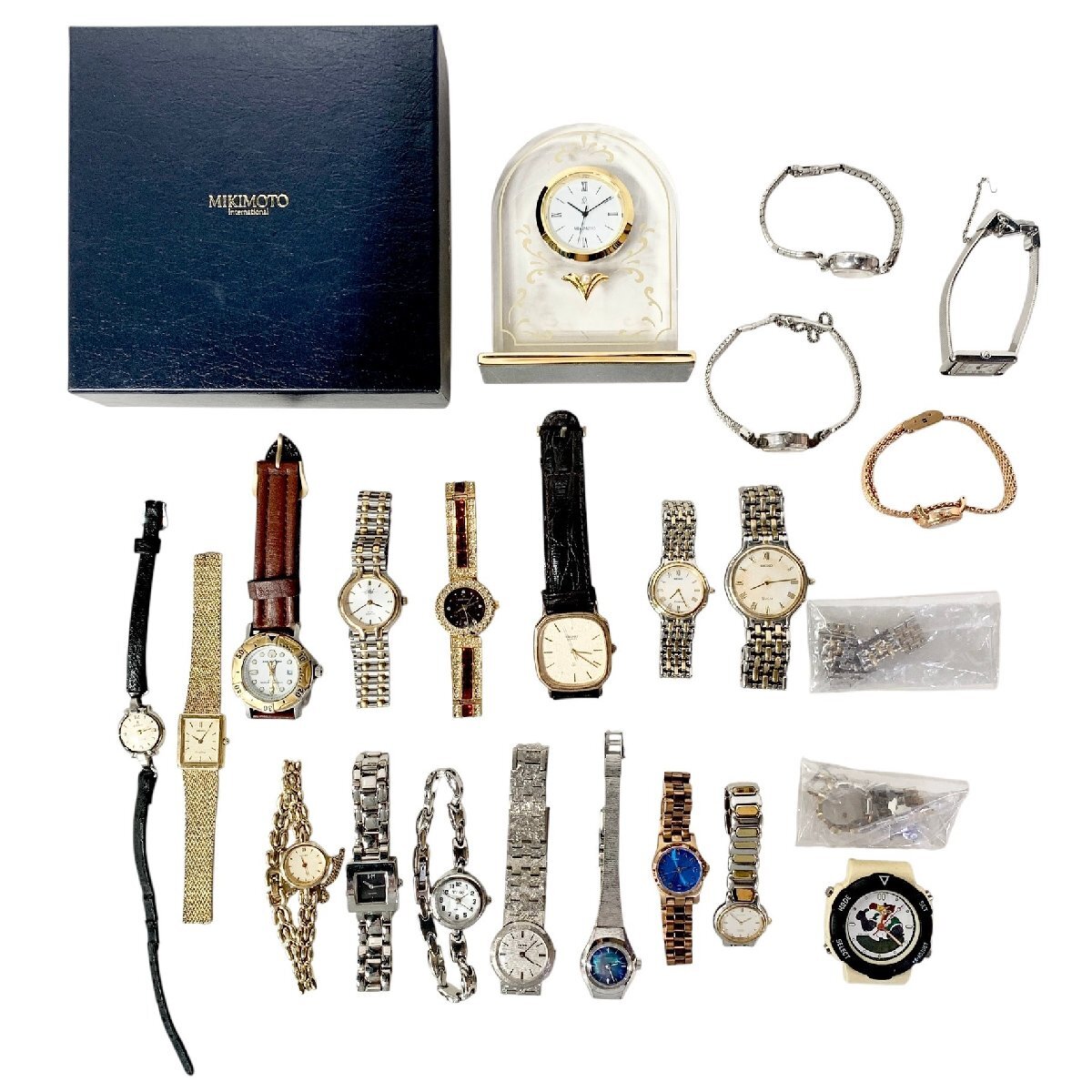 SEIKO セイコー 時計 腕時計 CITIZEN/MIKIMOTO/MARC BY MARC JACOBS 他 部品 パーツ 約0.9㎏ おまとめ ジャンク品 60サイズ 蘇さ(TPS118)