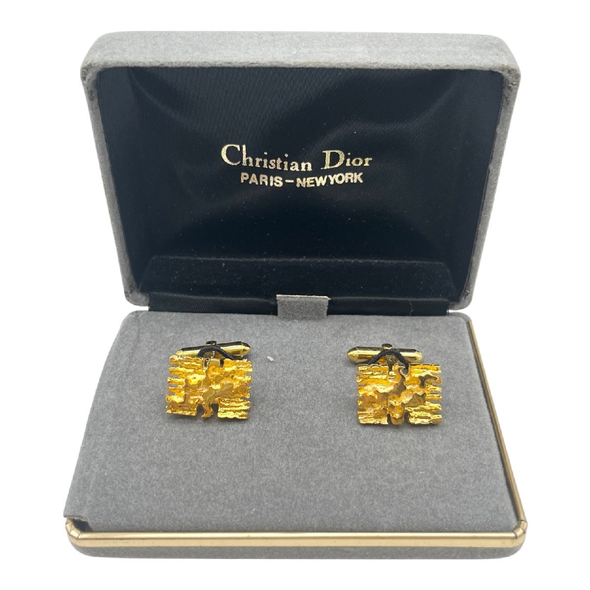 1円スタート！Christian Dior　ディオール　アクセサリー　カフス　ヴィンテージ　ケース付き　中古品　コンパクトサイズ　蘇や(BBY3548)