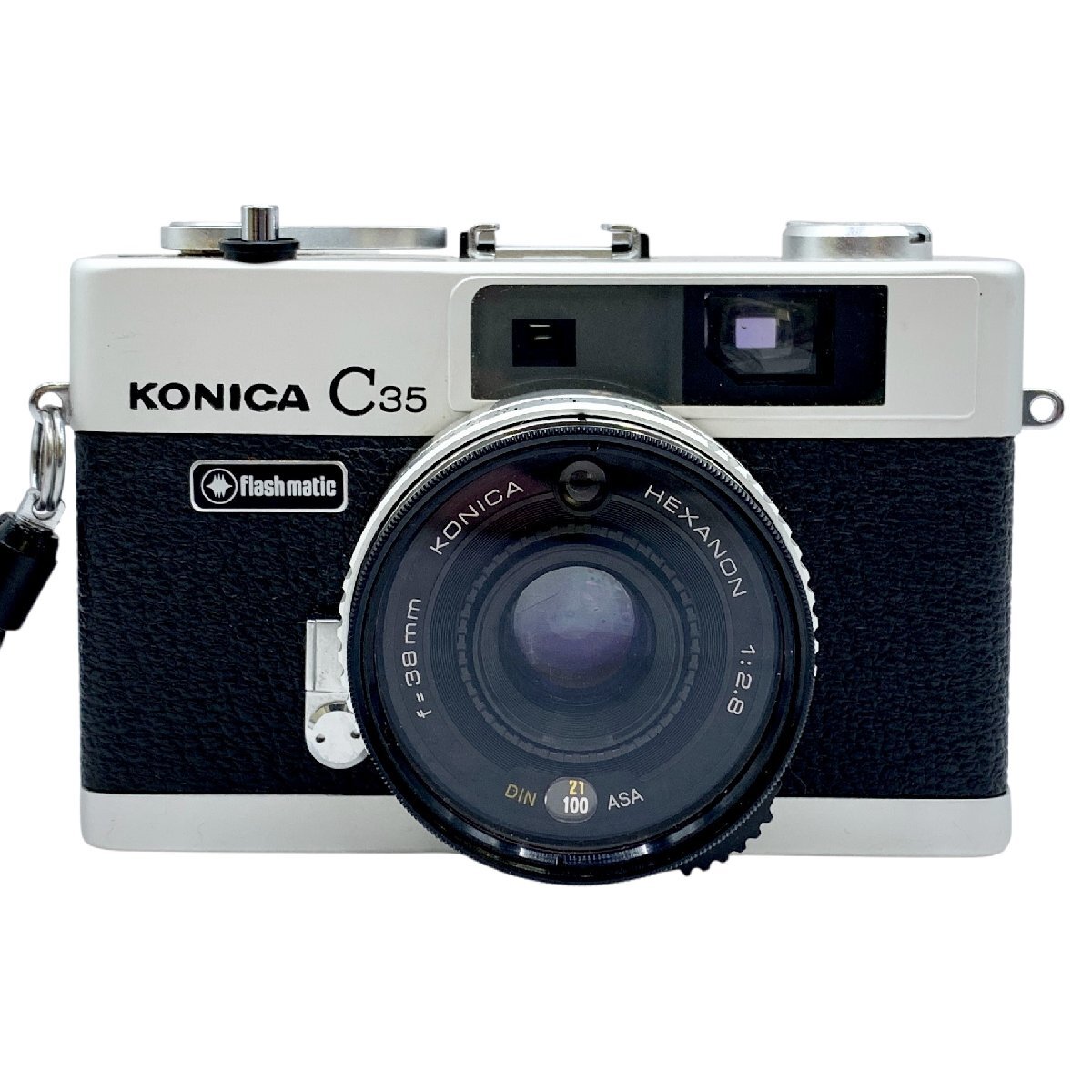 1円スタート！ KONICA コニカ カメラ コンパクトフィルムカメラ C35 ケース付き シャッター確認済み 中古品 60サイズ 蘇さ(ISY10)