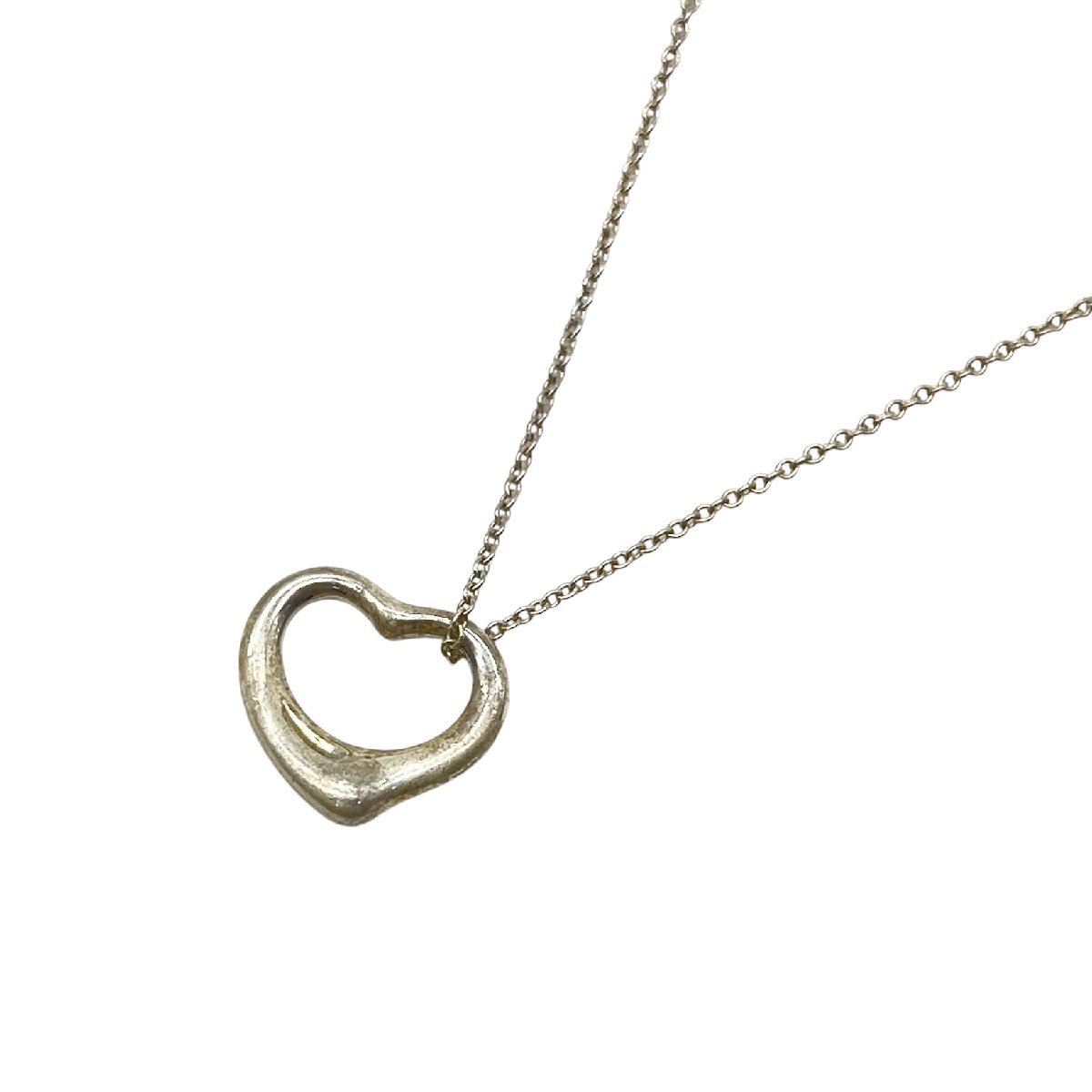 TIFFANY＆Co. ティファニー アクセサリー ネックレス オープンハート スターリングシルバー ハート型 中古品 こねこ便420 蘇や(HY1405)