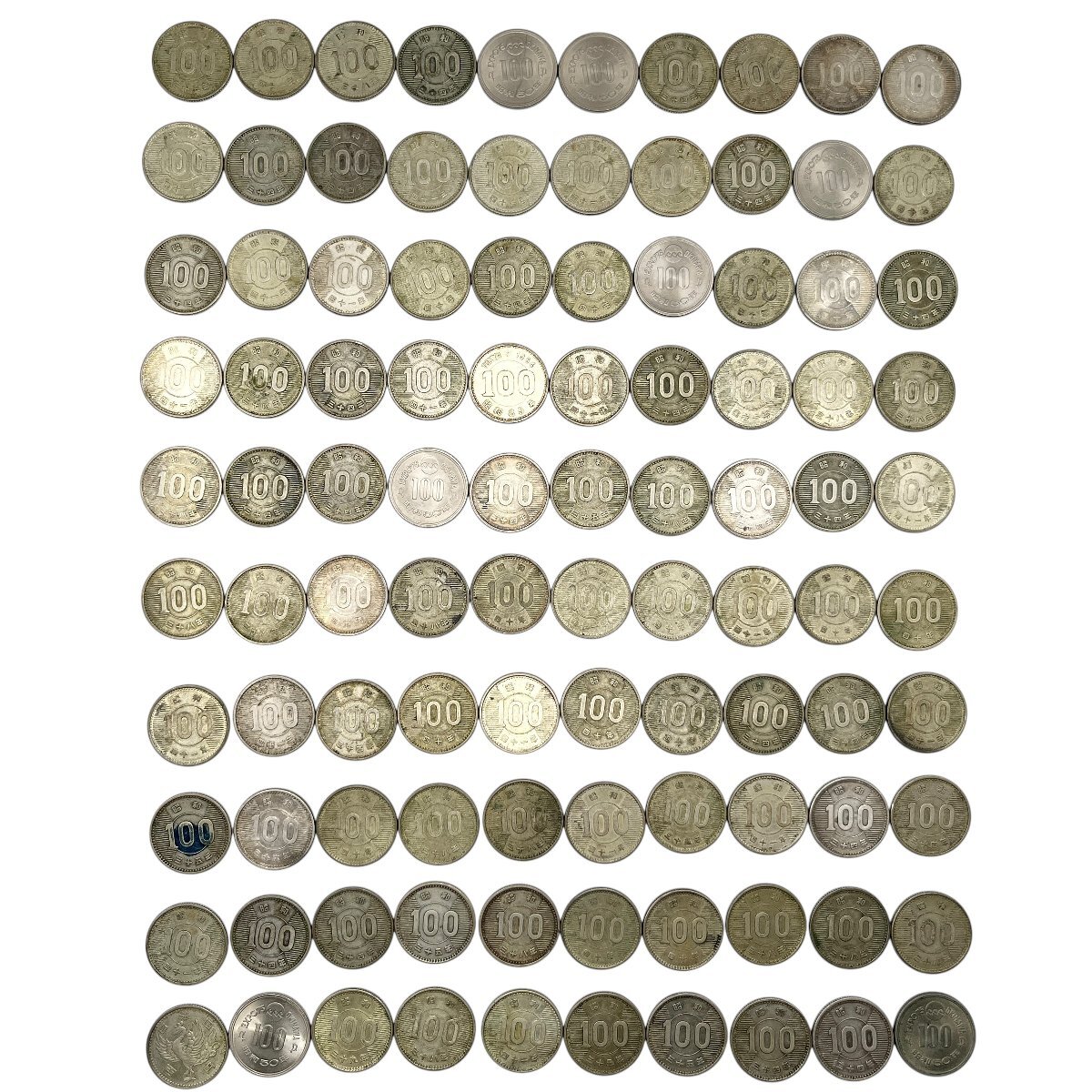 100円硬貨　おまとめ　稲穂　沖縄国際海洋博覧会　東京オリンピック　他　昭和　額面10000円　中古品　こねこ便420　蘇や(MtY2765)