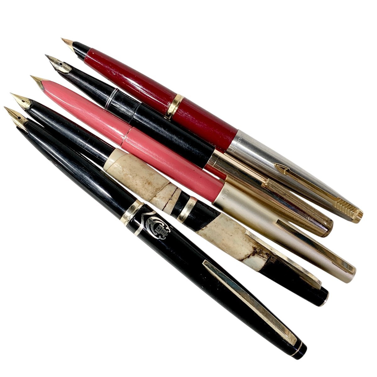 SAILOR セーラー 万年筆 文房具 PILOT パーカー/PARKER パイロット 他 21K/14K 5点 おまとめ ジャンク品 こねこ便420 蘇や(BBY3572)