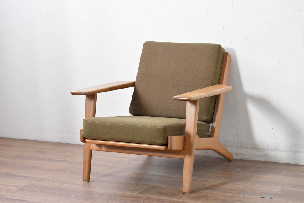 R-088640　デンマークヴィンテージ GETAMA(ゲタマ)Hans J. Wegner(ウェグナー) GE290イージーチェア(北欧,椅子,アームチェア,1Pソファ)