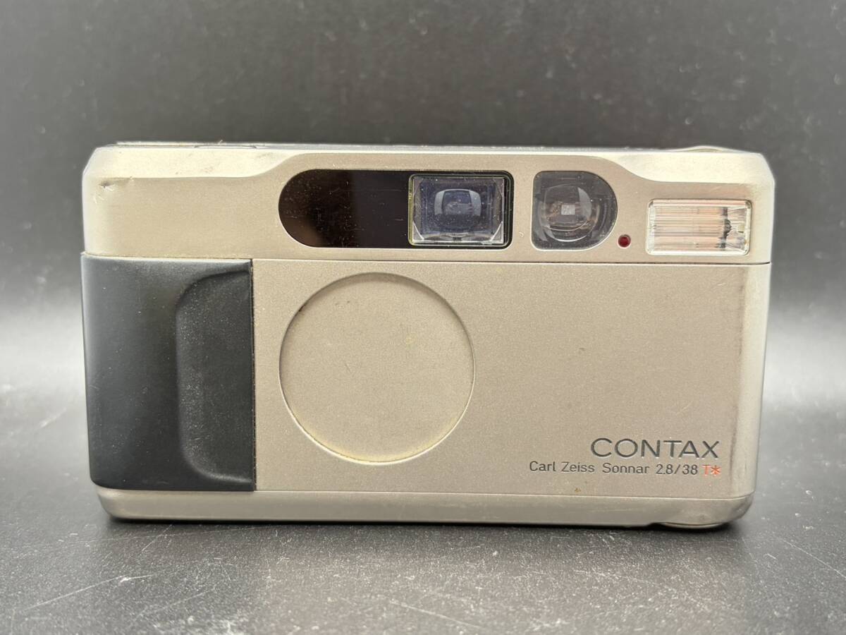 CONTAX コンタックス T2 チタンシルバー コンパクトフィルムカメラ 　動作確認済み　Y5-12175-UF10