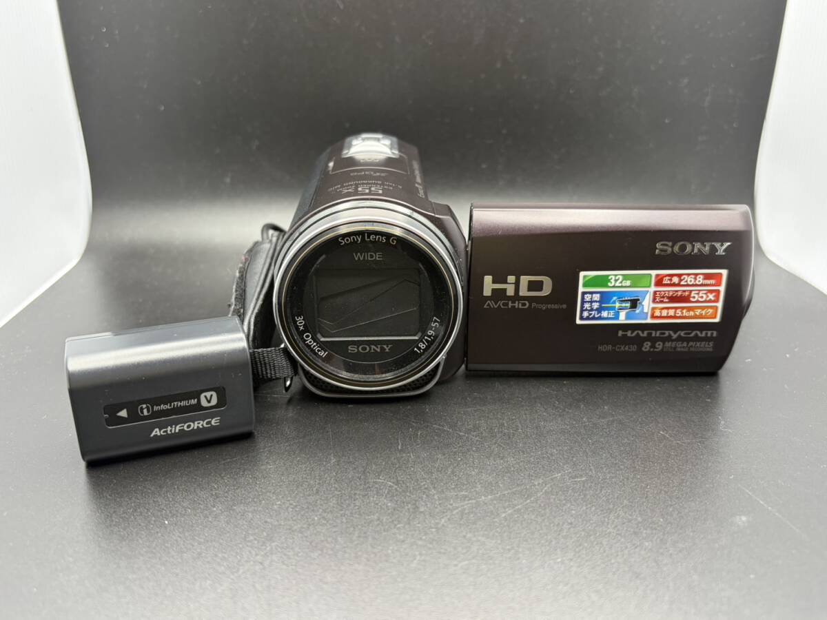SONY ソニー Handycam ハンディカム HDR-CX430V デジタルビデオカメラ　通電動作確認済み　Y3-12154-UF10