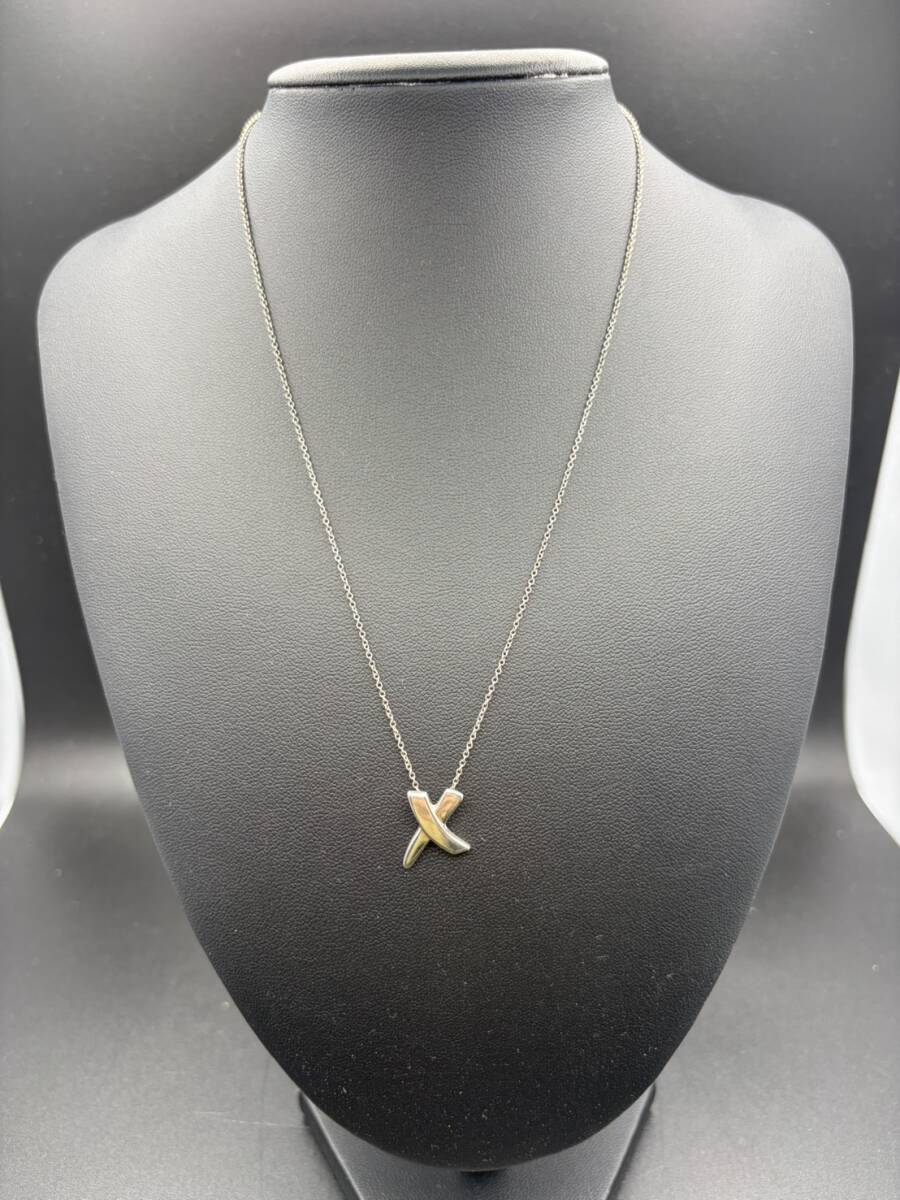 Tiffany&Co. ティファニー キス クロス グラフィティ X ネックレス SV925　全長40cm　Y2-12177-UF10