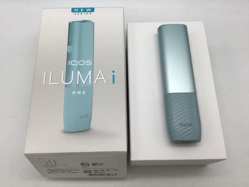  #6607 IQOS アイコス ILUMA i イルマ アイ ブリーズブルー 本体 M0023 電子タバコ 通電確認済 蓋取れ ジャンク