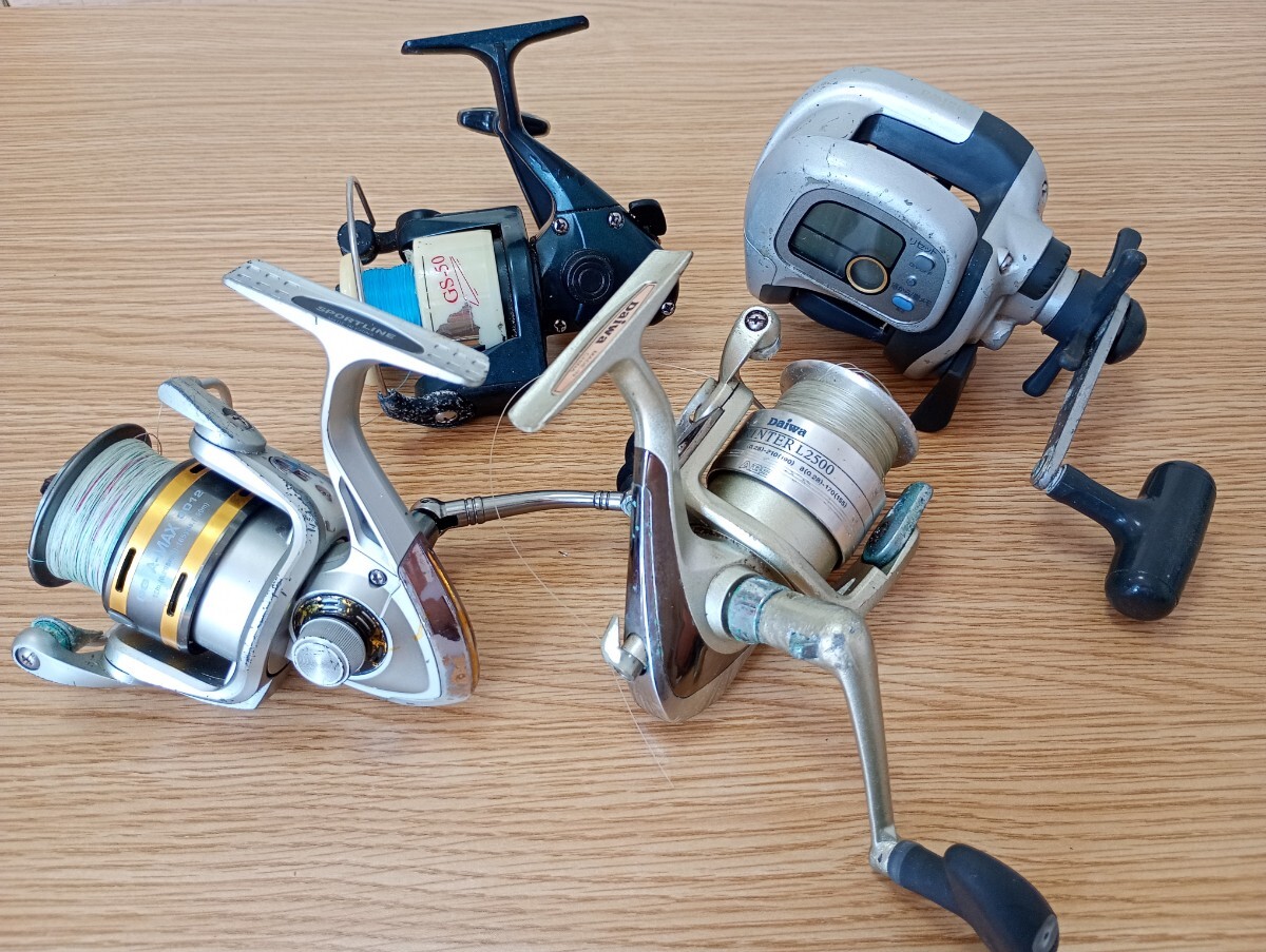【0622B】【100円スタート】リールおまとめ　４点　DAIWA ダイワ 他 リール　動作未確認 釣具　フィッシング　釣り