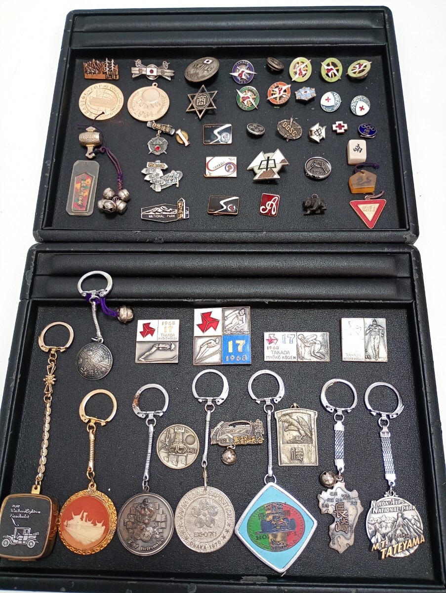 【0619F】 昭和レトロキーホルダーおまとめ レトロ 都道府県 お土産キーホルダー ご当地キーホルダー　コレクション バッジ　キーホルダー