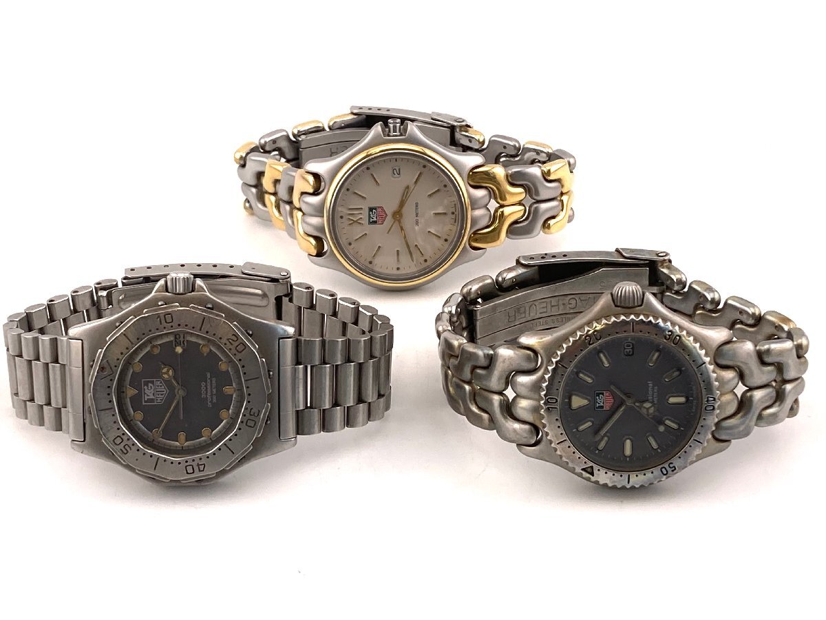 ★ BP ★ １円 TAG HEUER タグホイヤー プロフェッショナル メンズ 時計 3本 まとめ ジャンク 【時計】【中古】