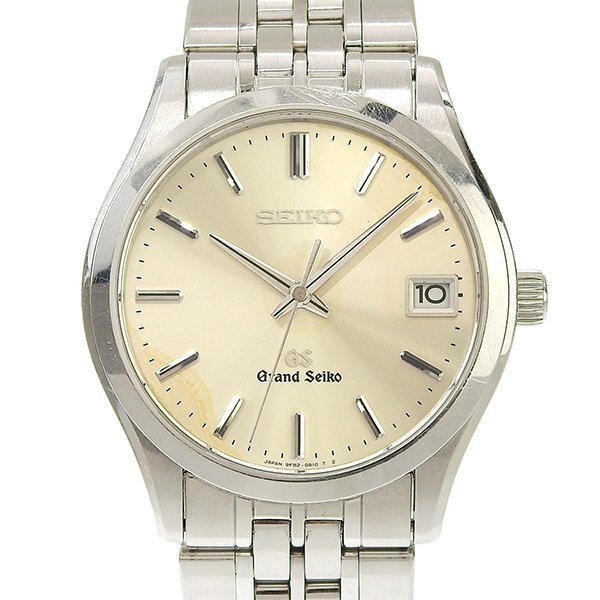 1円 不動 ジャンク グランドセイコー SEIKO 9F82-0A10 クオーツ ラウンド シルバー文字盤 SS×SS メンズ 腕時計