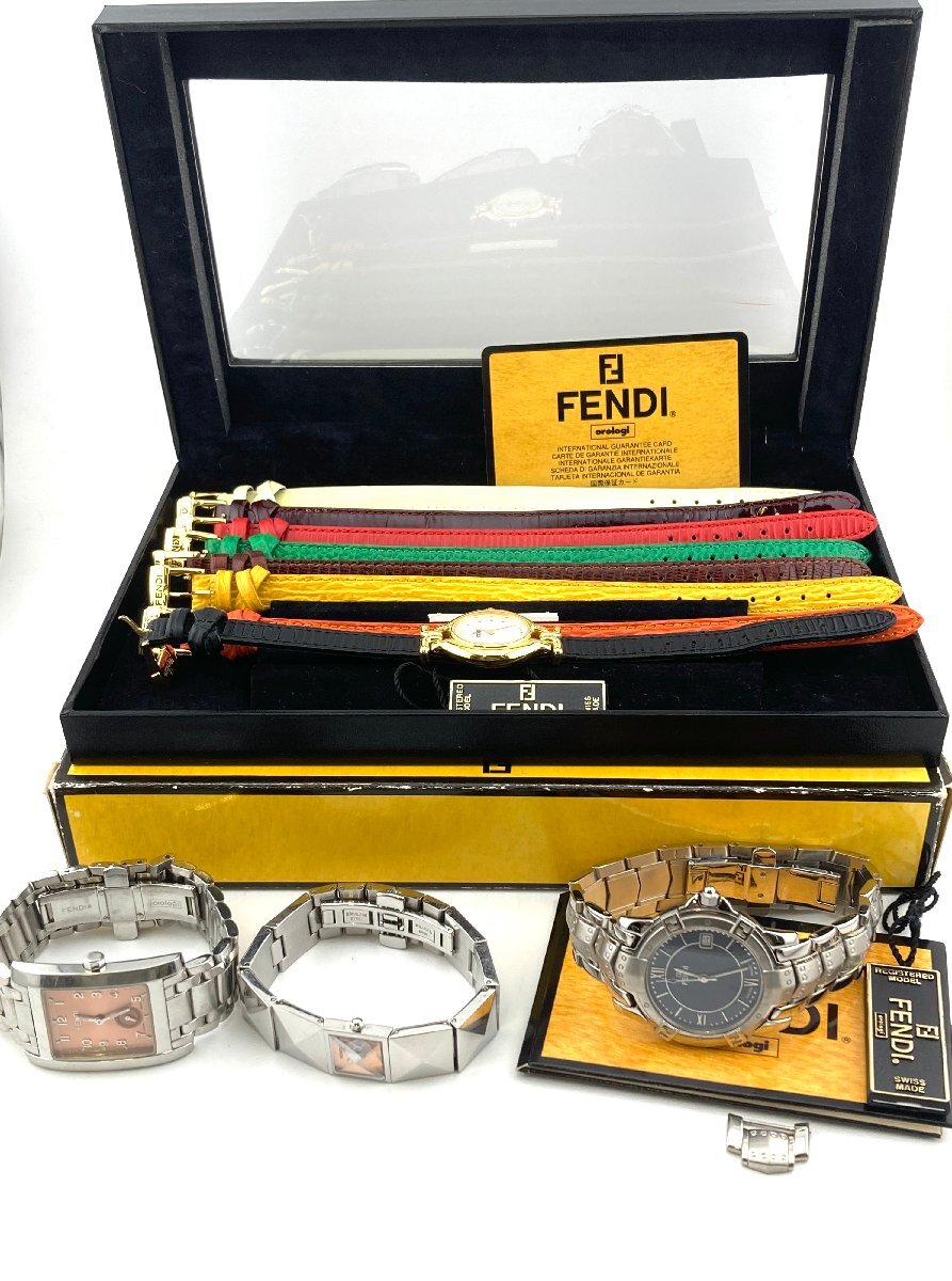 ★ BP ★ １円 FENDI フェンディ カメレオン ピラミッド 640L 4250L 他 メンズ 腕時計 4本セット まとめ ジャンク 【時計】【中古】