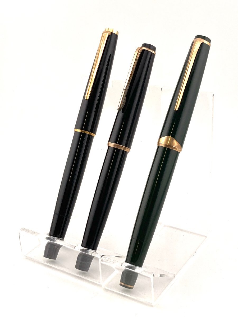 ★ BP ★ １円 MontBlanc モンブラン マイスターシュテック 他 万年筆 3本セット ブラック グリーン ジャンク 【ペン】【万年筆】【中古】