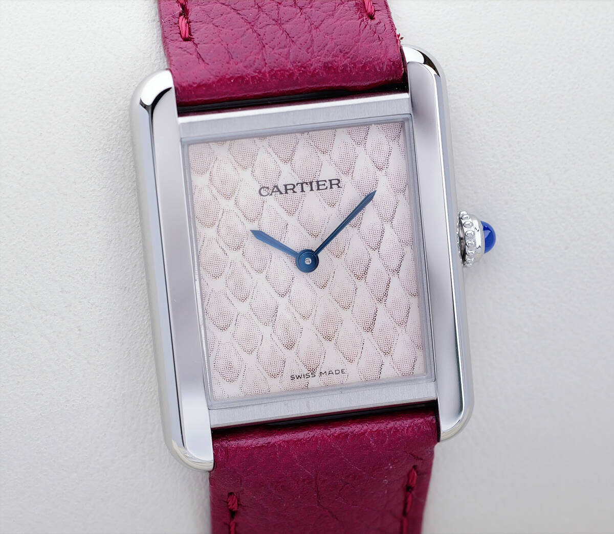 美品 カルティエ タンク ソロ シルバー パイソン SM Cartier