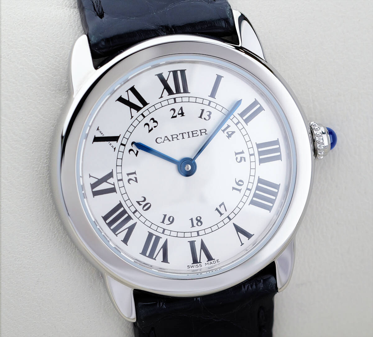 美品 カルティエ ロンド ソロ シルバー ローマン SM Cartier 