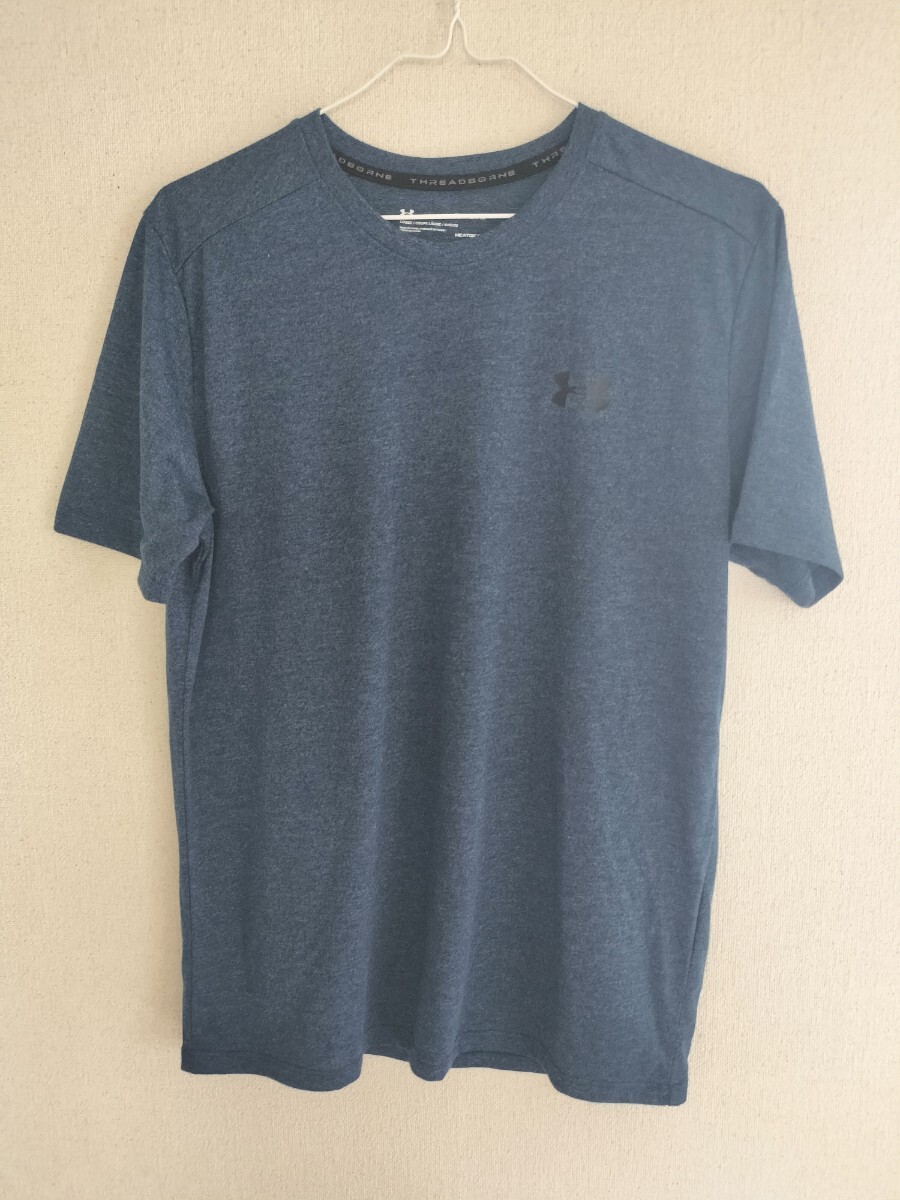 【未使用に近い】UNDER ARMOUR アンダーアーマー★ 半袖Tシャツ ネイビー MD THREADBORNE