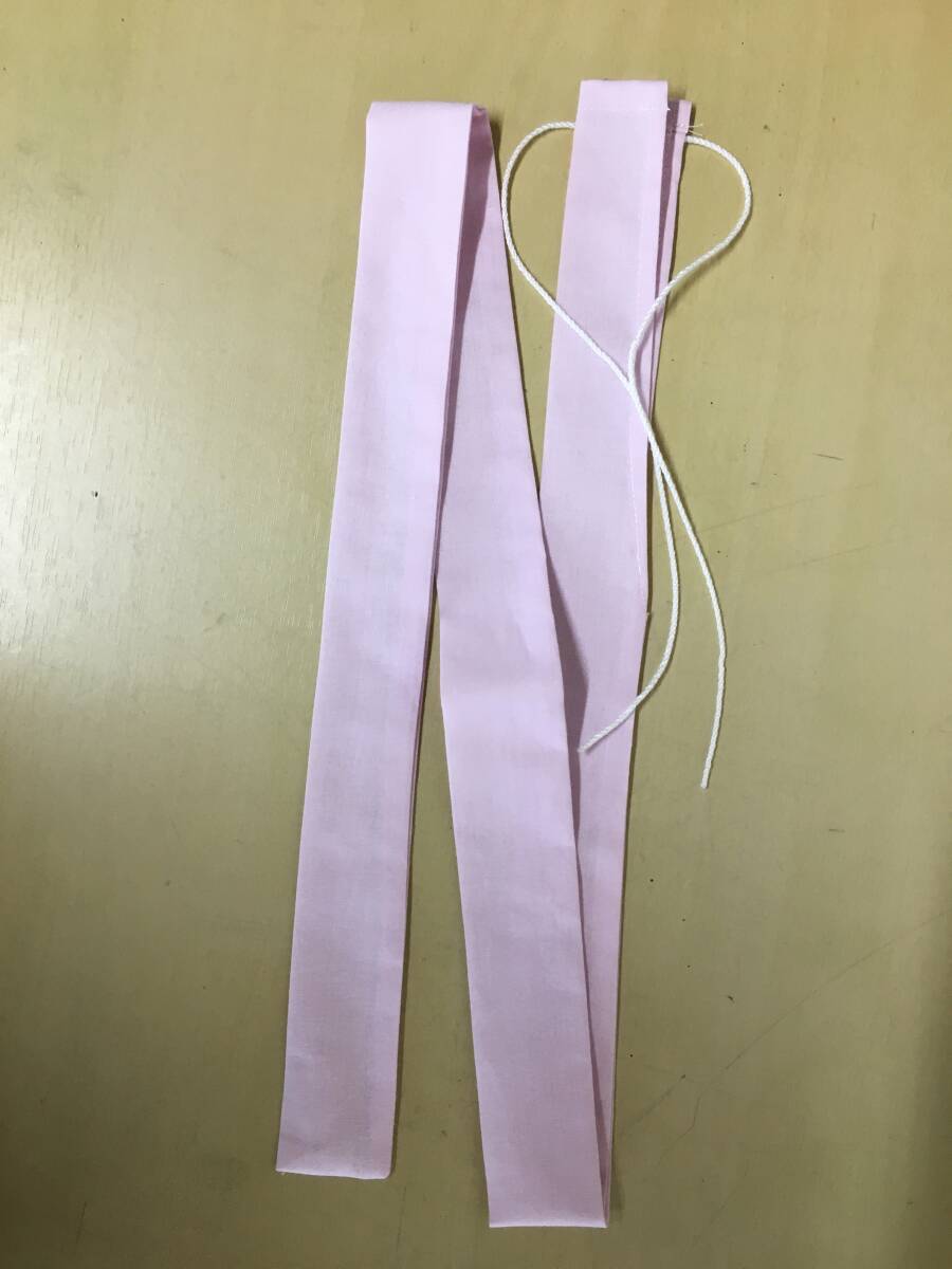 釣竿収納袋。約3X１0０センチ。無地ピンク。