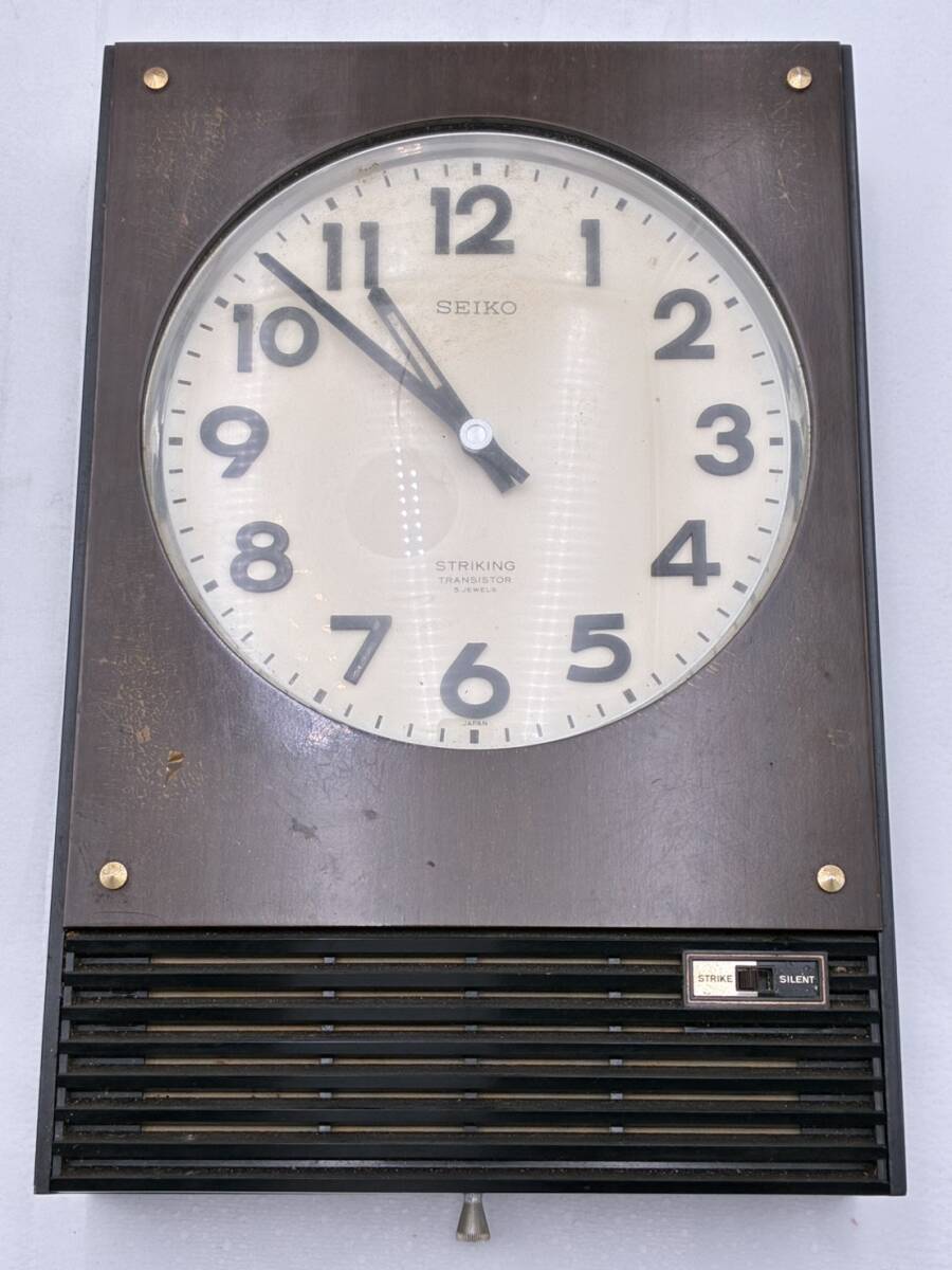 SEIKO トランジスタクロック 正時打 ホーム・トーン 5石 TTSX-754 セイコー 壁掛け 時計 動作未確認 ♯2011