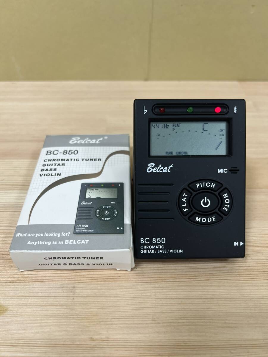 Belcat BC-850 チューナー ギター ベース バイオリン対応 オートモード マニュアルモード クロマチックチューナー 動作確認済
