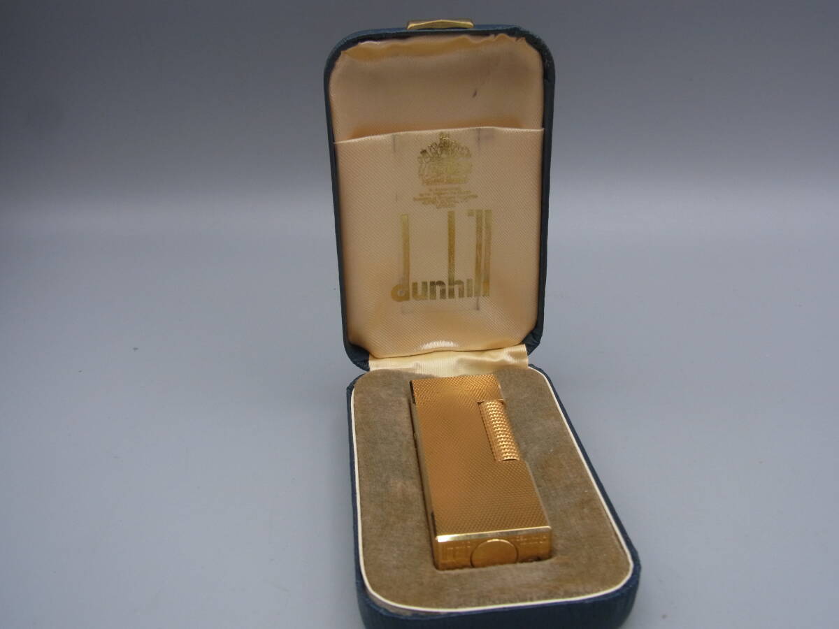 S-5/ダンヒル dunhill ローラー式 ガスライター ゴールドカラー 金色 喫煙具