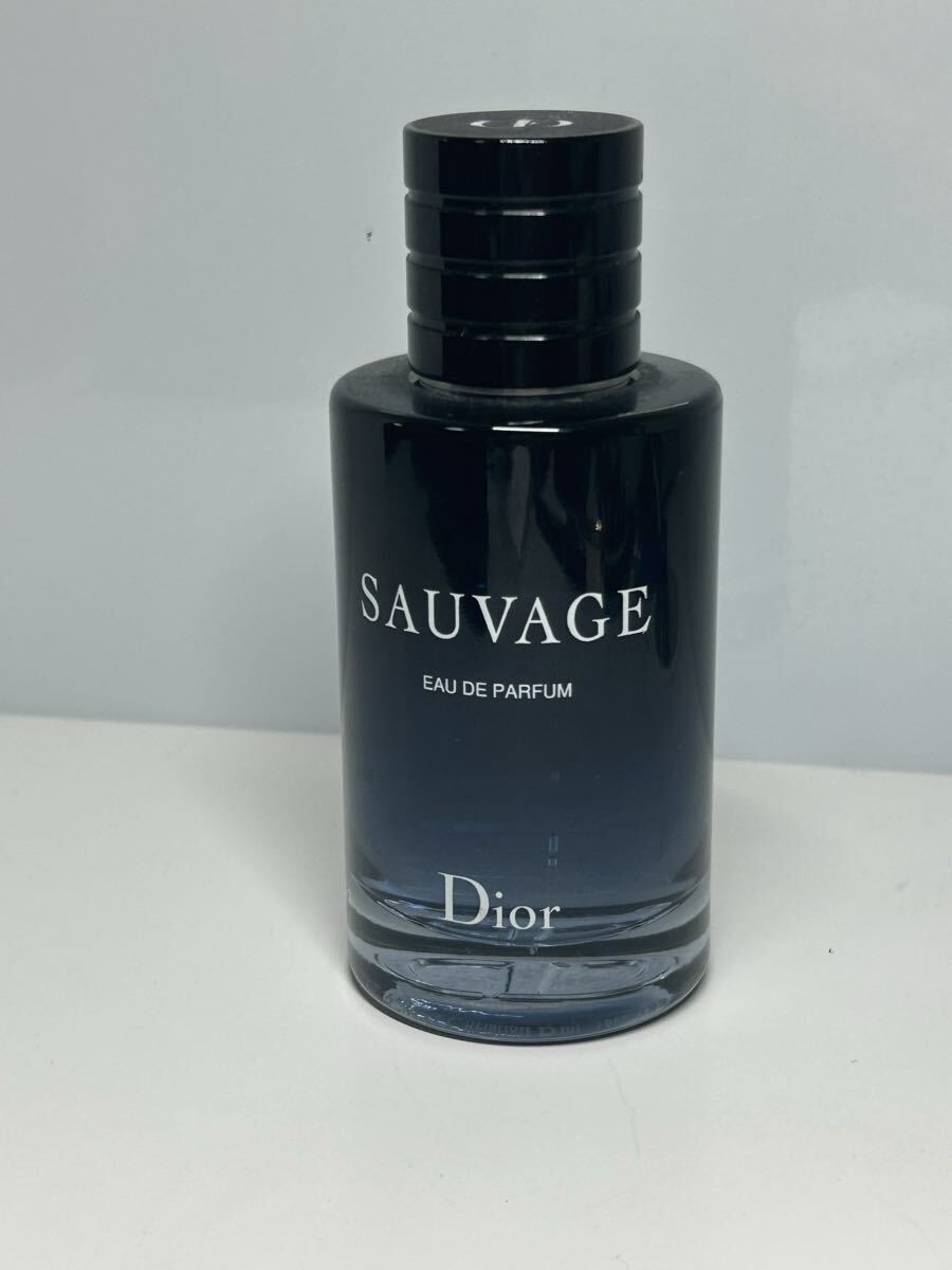 175【残量多】 Christian Dior SAUVAGE EDP ディオール ソヴァージュ オードゥ パルファン 100ml 中古 残量約7割 メンズ 香水 1円～