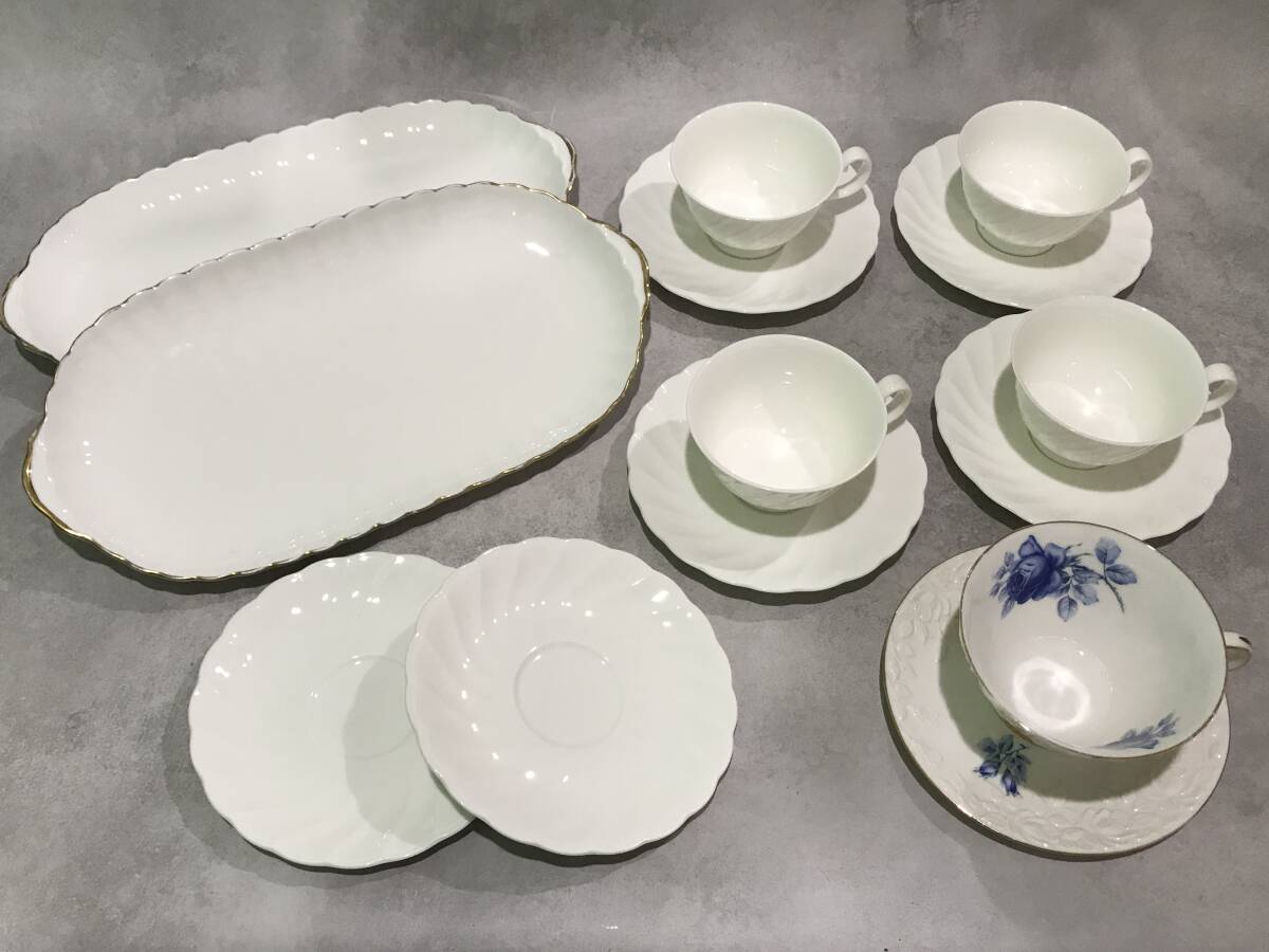 【Noritake】カップ&ソーサー/ボーンチャイナ/スタジオコレクション/おまとめ【Heart＆Heart】オーバル皿 【Royal Arden】カップ＆ソーサー