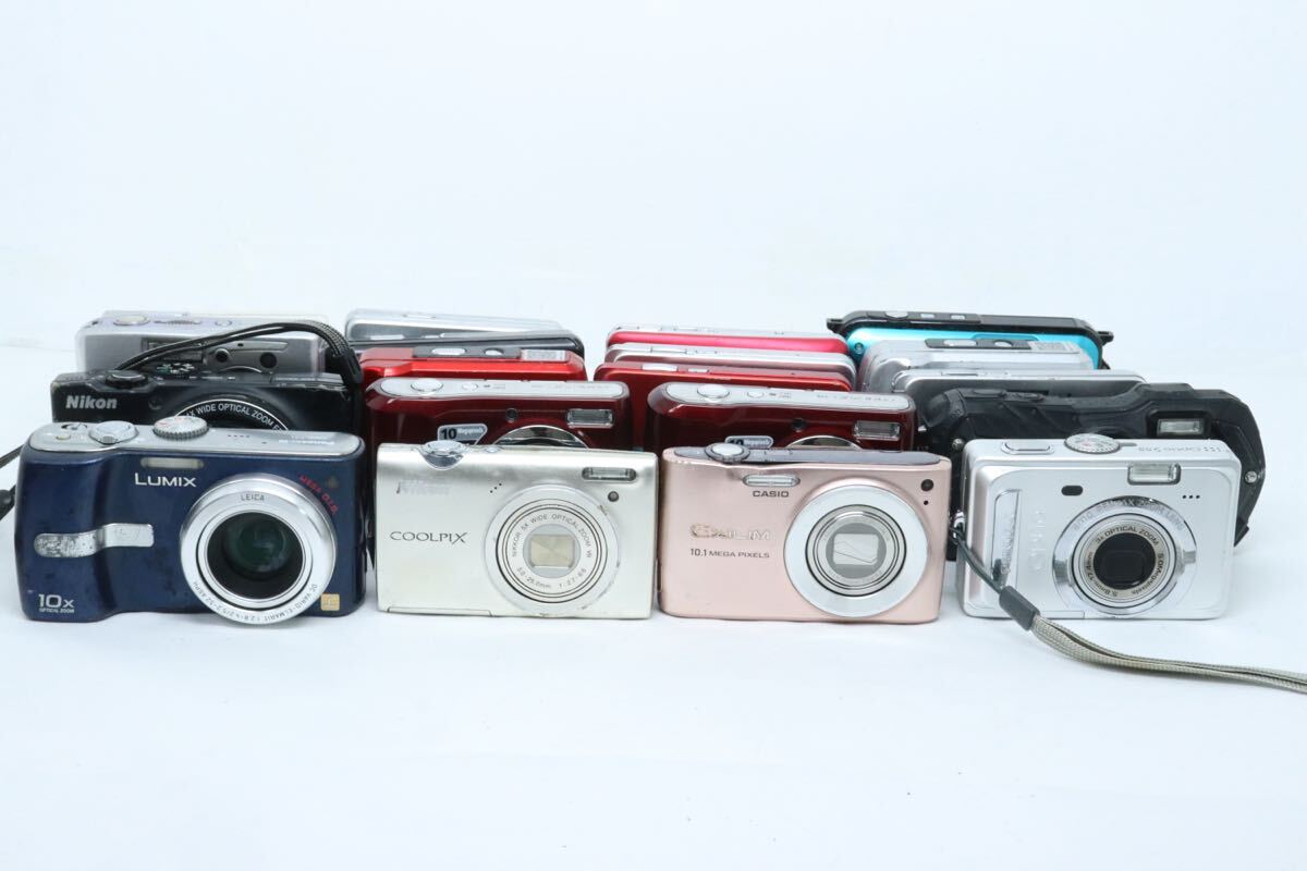 (大量)コンデジ 20台 まとめ LUMIX RICOH COOLPIX NIKON CASIO 大量 セット コンパクトデジタルカメラ セット おまとめ