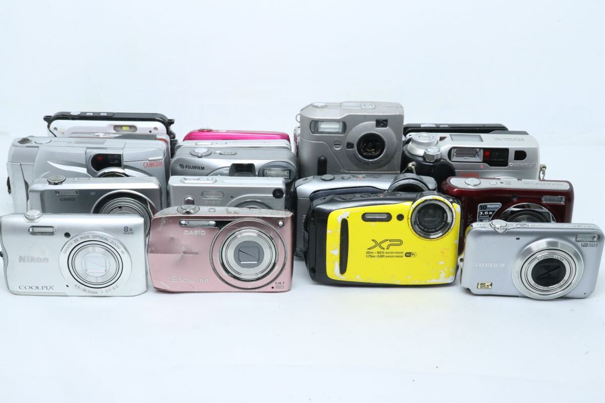 (大量)コンデジ 20台 まとめ COOLPIX NIKON CASIO FUJIFILM 大量 セット コンパクトデジタルカメラ セット おまとめ