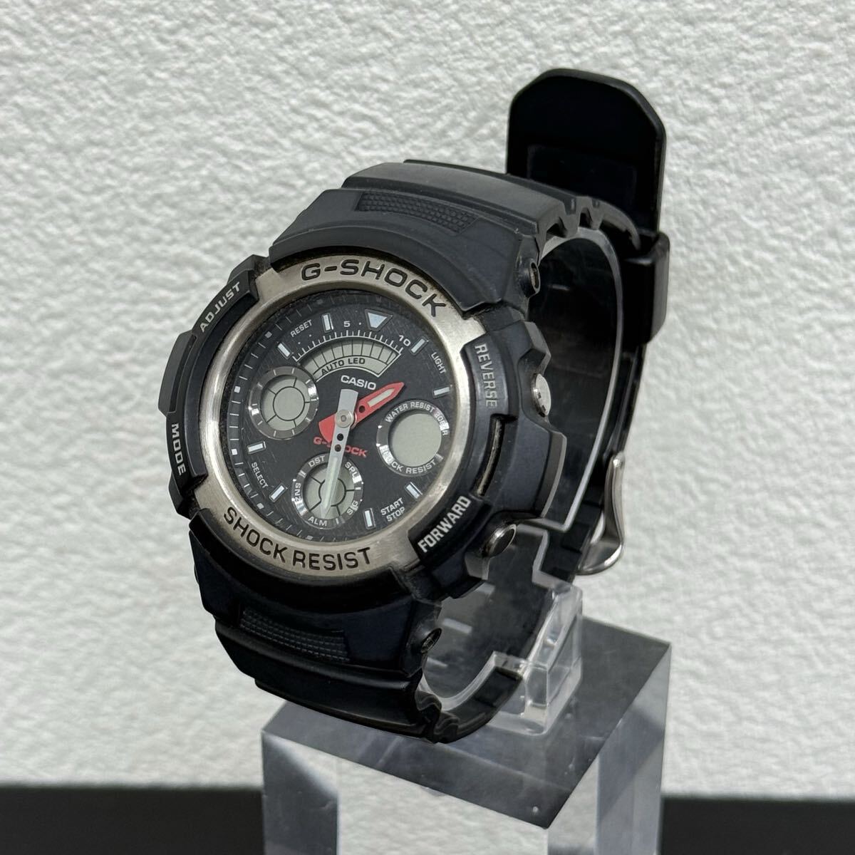 CASIO カシオ G-SHOCK Gショック AW-590 アナデジ クォーツ ブラック 腕時計