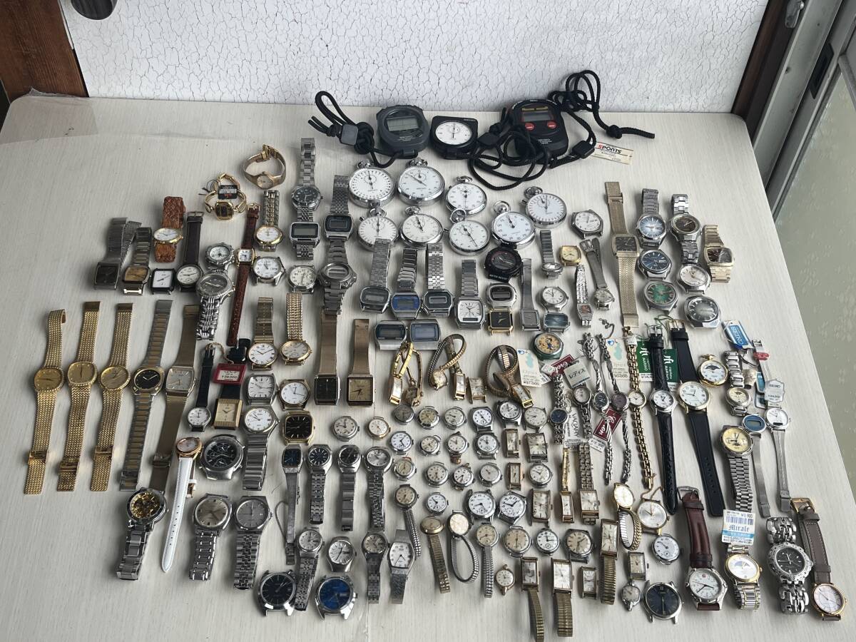 【M250】SEIKO CITIZEN RICOH 舶来 など 自動巻き 手巻き クォーツ 男物 女物 14KGF 14KGP SS 動作品 不動品 動作未 150点以上 ジャンク品