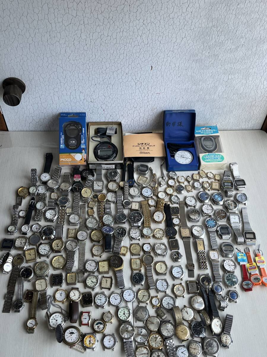 【M200】SEIKO CITIZEN CASIO ORIENT 舶来 メンズ レディース 自動巻き 手巻き クォーツ時計 動作品 不動品 まとめて 全170点
