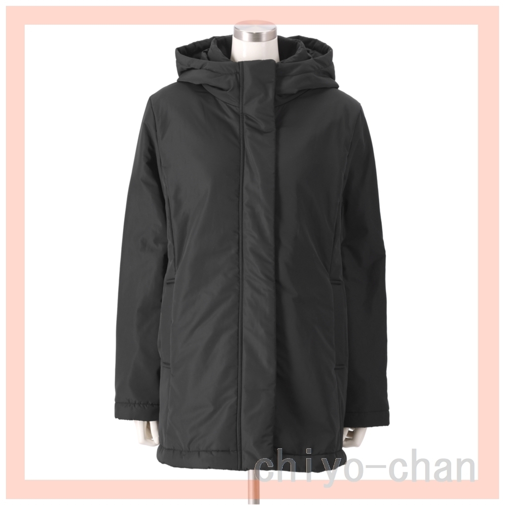 QVC-735047 021 3020　Ｐｒｏｖａｄｏｒサーモシールド保温＆ａｍｐ；撥水暖かインサレーションコート　ブラック／3Ｌ