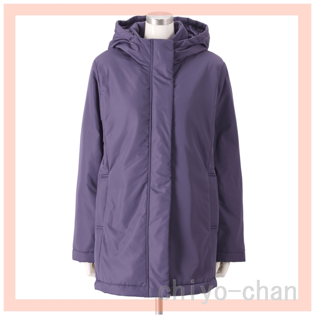 QVC-735047 239 3006　Ｐｒｏｖａｄｏｒサーモシールド保温＆ａｍｐ；撥水暖かインサレーションコート　パープル／M
