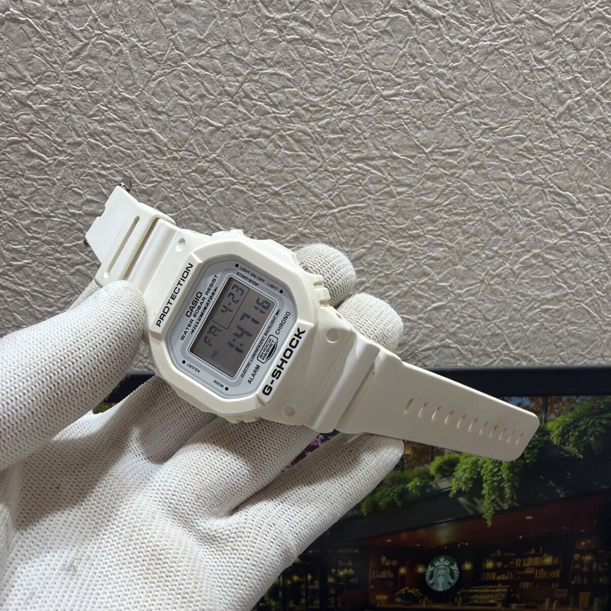 G-SHOCK DW-5600MW ホワイト デジタル腕時計 稼働品