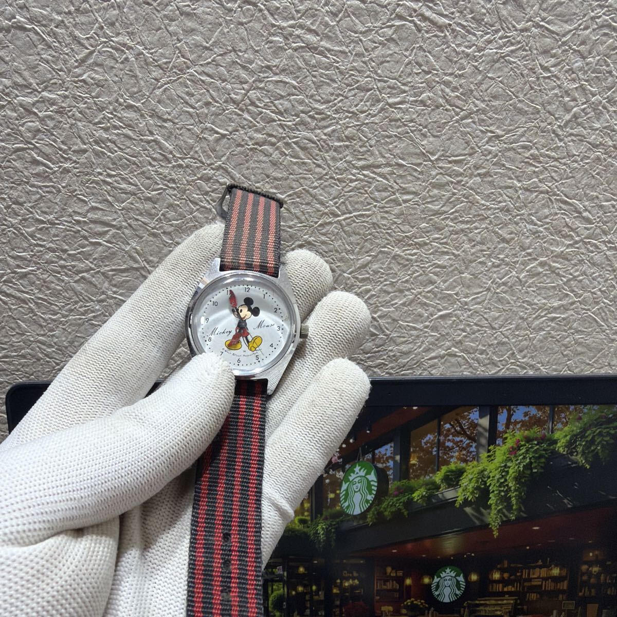 SEIKO DISNEY TIME セイコー ディズニータイム ミッキーマウス メンズ腕時計 稼働品 動作品 手巻き