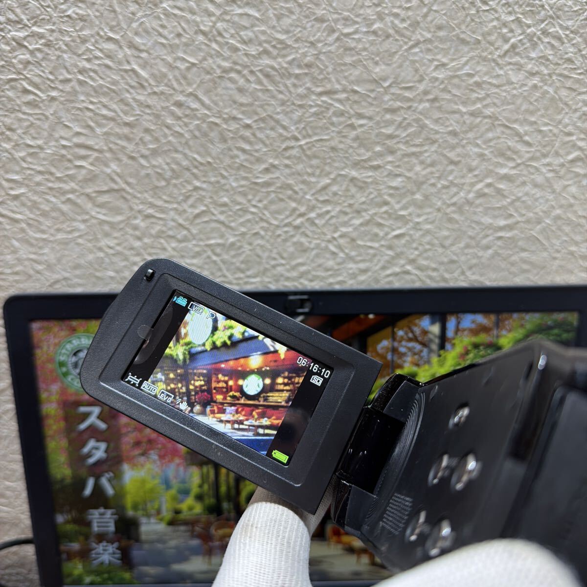 JOYーF6BK ビデオカメラ　美品　バッテリー　充電ケーブル付き　動作品